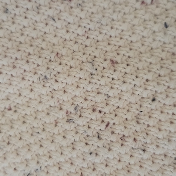 LOFT Cream Speckled Scoop-Neck Knit Sweater - Picture 3 of 8